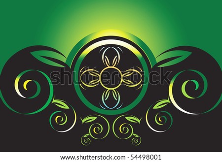 background designs green. and wave designs in green