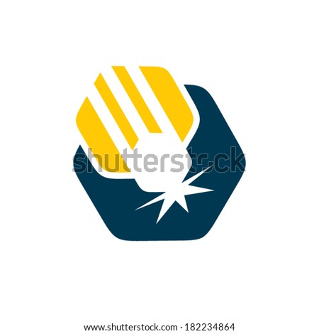 Laser cutting sign Branding corporate logo isolated on white background Laser cutting sign Branding corporate logo isolated on white background