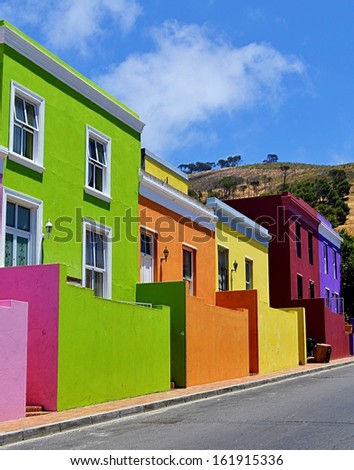 Colorful Houses Of Bo Kaap, Cape Town, South Africa