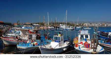paphos harbor in cyprus island