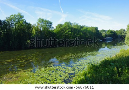 seine river in natural parc of Seine hills