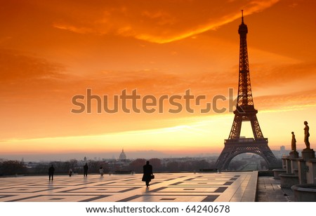 trocadero square and eiffel tower trocadero square and eiffel tower