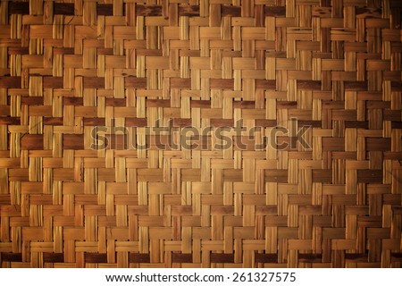 woven texture bamboo crafts,  vintage wall.