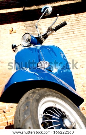 BUDAPEST, HUNGARY - JULY 09: Old Vespa scooter parked in a street in Budapest, Hungary on July 09, 2013