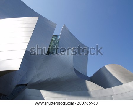 LOS ANGELES - SEPTEMBER 12: Walt Disney Concert Hall in Los Angeles, CA on September 12, 2011.  The Frank Gehry-designed building opened on October 24, 2003.