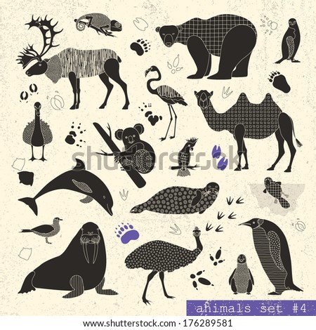 Set of various animals Set of various animals