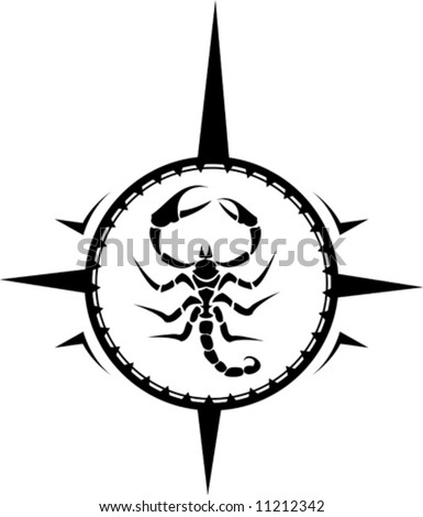 scorpion tattoo pictures. stock vector : Scorpion tattoo
