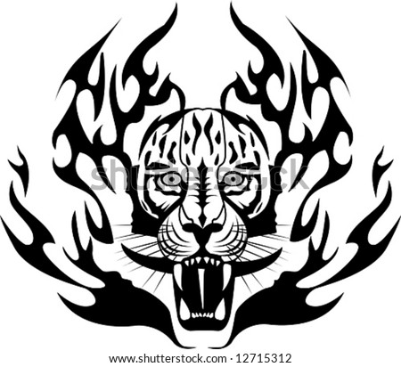 stock vector : Tiger Tattoo,