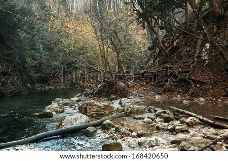 Crimea mountain rivers. Protected areas of the Crimea. Grand Canyon of Crimea