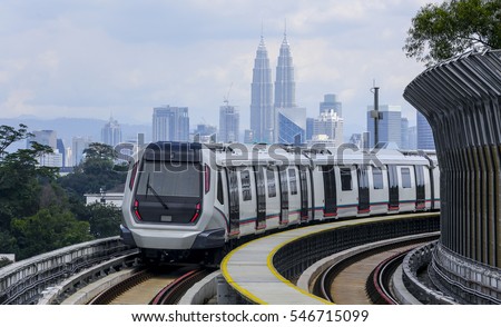 Malaysia MRT (Mass Rapid Transit) train, a transportation for future generation.
