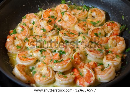 shrimp scampi sauteed in butter and garlic