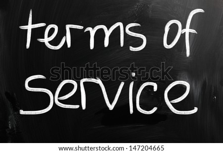 Terms of service concept.