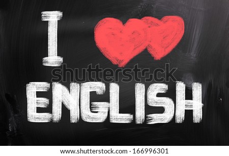 I Love English Concept