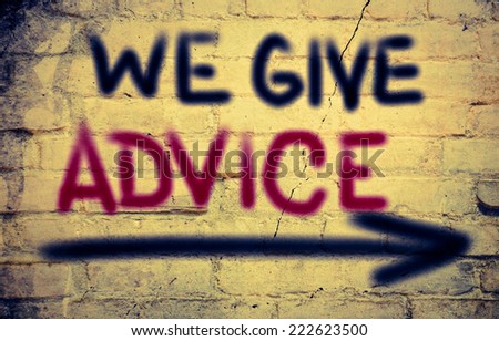 We Give Advice Concept
