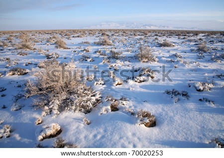 The Great Basin Desert in eastern Utah in Winter.