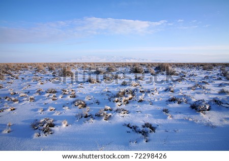 The Great Basin Desert in western Utah in Winter.