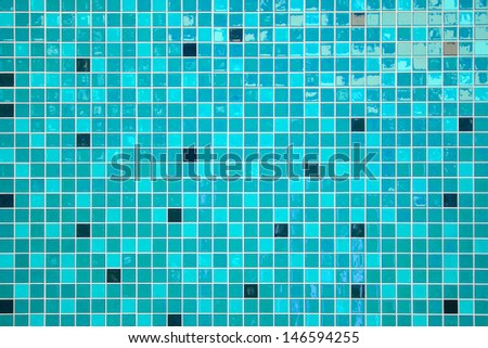 Turquoise glossy tiles
