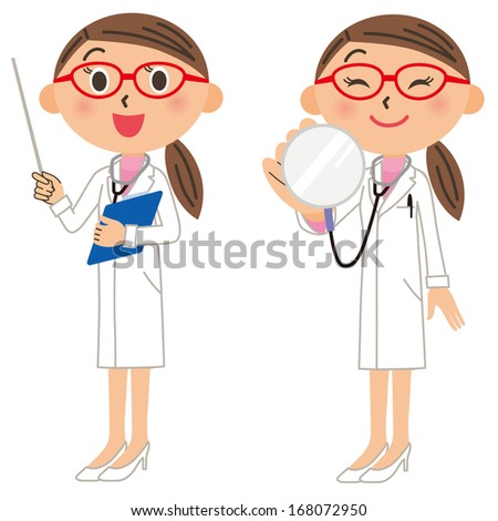 Doctor pose of the woman Doctor pose of the woman