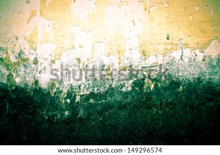 grunge creamy brown  painted wall with cracks