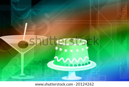 digital birthday cake