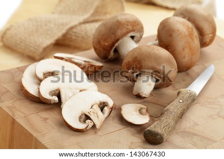 Fresh Brown Mushrooms