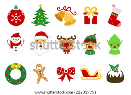 Christmas icons Illustration Christmas icons Illustration