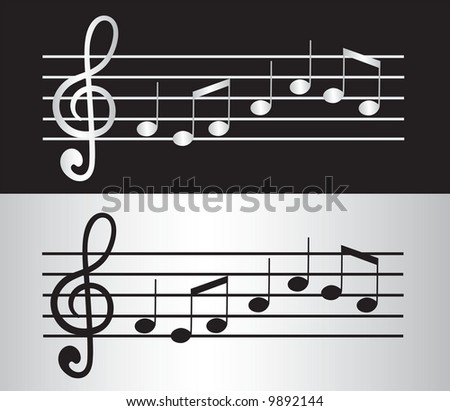 Silver Music Notes