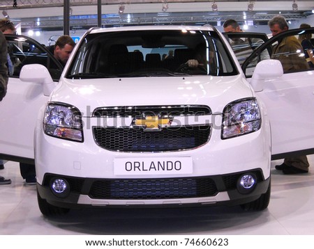 BELGRADE, SERBIA - MARCH 29: Front view of Toyota Orlando car on Belgrade car show, March 29, 2011 in Belgrade, Serbia