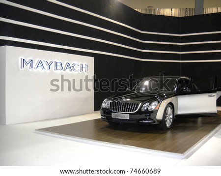 BELGRADE, SERBIA - MARCH 29: Front view of Maybach car on Belgrade car show, March 29, 2011 in Belgrade, Serbia