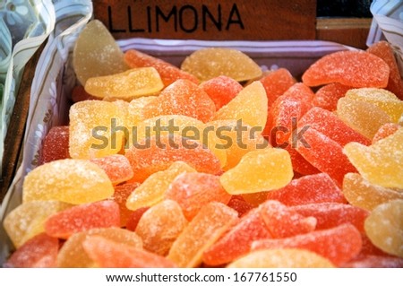 Orange and lemon artisan candies