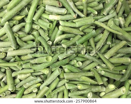 Frozen french beans background