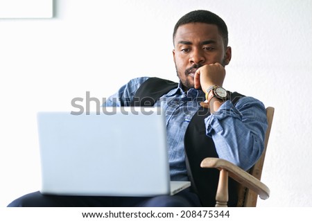 black business man with notebook 02