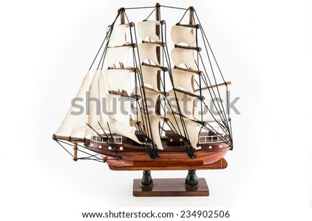 ship model with white background