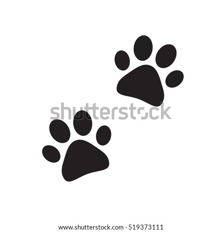 Paw Print Vector Isolated - 519373111 : Shutterstock