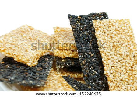 white and black sesame with Syrup (dessert)