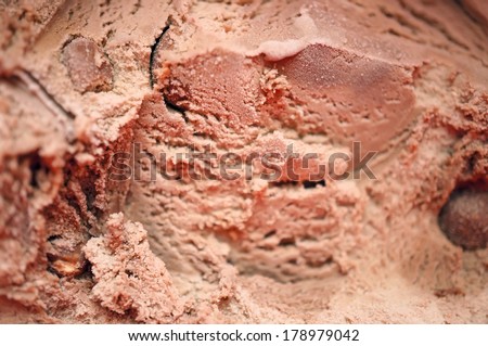 Chocolate ice cream texture