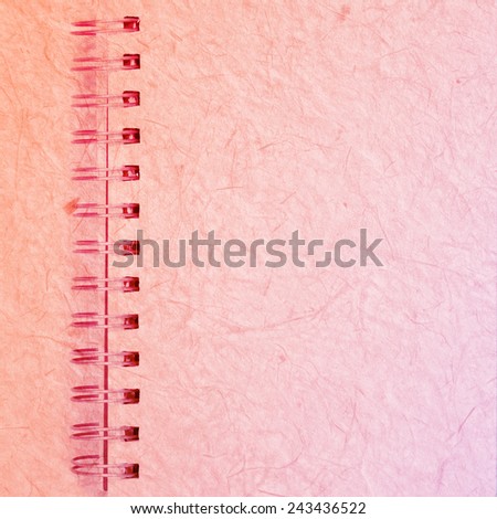 sweet color note book paper on old mulberry texture style