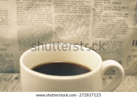coffee and newspaper background