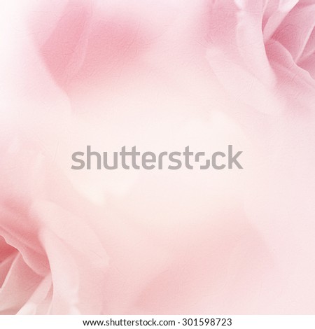 vivid color flower petals in soft color on mulberry paper texture for background