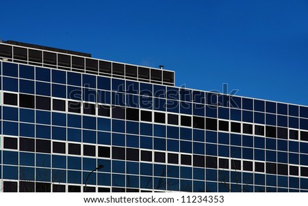 Square windows of a city office block