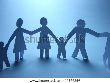 Paper cut family symbol