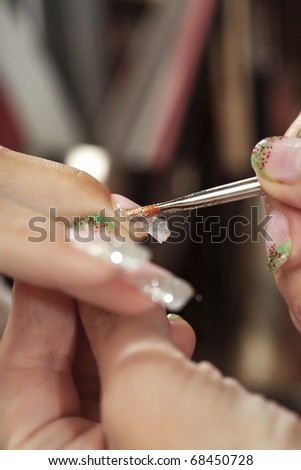 Making nails - work close up