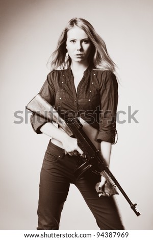 Gun woman