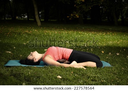 Freshly pregnant lady enjoying exercising outdoor
