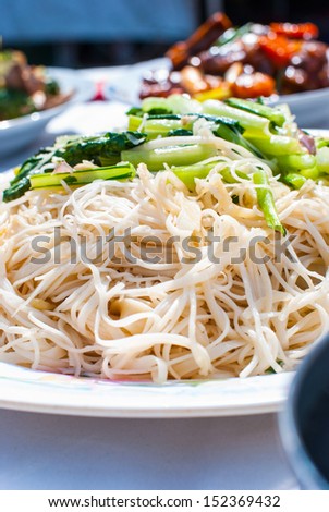 Stir fried noodles , Without meat - Chinese food