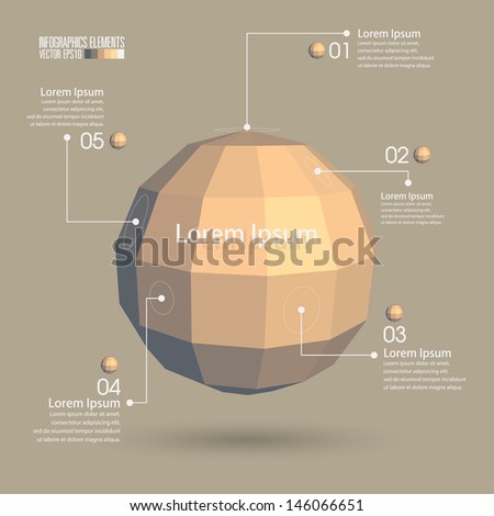 Sphere Infographic template vector Sphere Infographic template vector