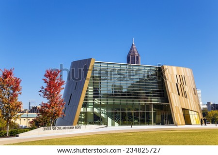 Atlanta, GA, USA -November 3, 2014: National Center for Civil and Human Rights - is a museum dedicated to the achievements of both the civil rights movement in the United States.