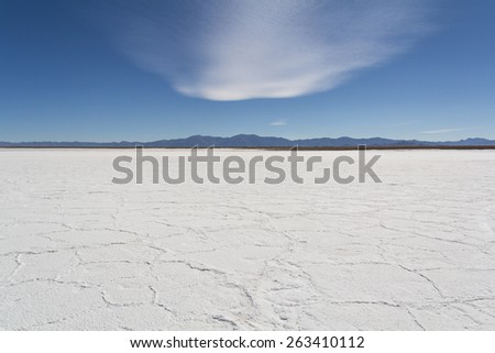 \'Big Salinas\' is the name of a neighboring flat desert of salt in the Argentine provinces of Salta and Jujuy, located in the \'Puna of Atacama\', in the Argentine Northwest.