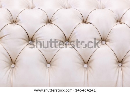 Luxury and modern style background with classic white and gray leather texture of an old retro door with metal buttons