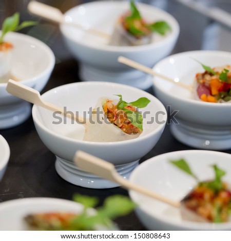 Buffet Style Food In Trays - A Series Of Restaurant Images